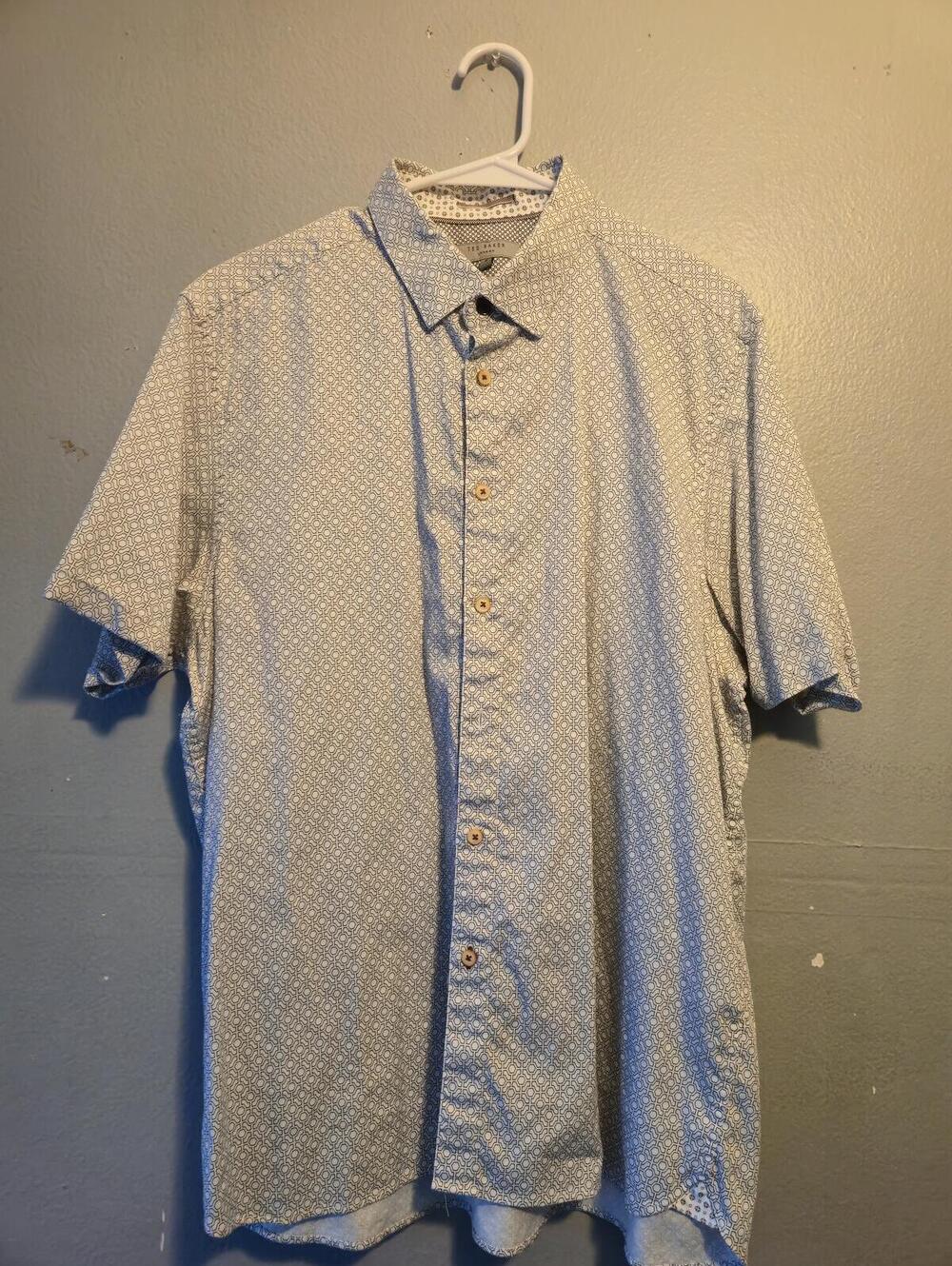 Ted Baker London Men's Short Sleeve Button-Up Shirt Size 6